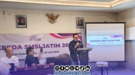 Foto. Rapat Kerja Daerah (Rakerda) Serikat Media Siber Indonesia (SMSI) Jawa Timur 2026 di Life Hotel Sidoarjo. 