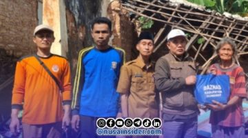 Rumah Mojia Roboh Mendadak, BAZNAS Sumenep Beri Bantuan Rp20 Juta