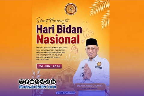 Foto. Flayer Ucapan Selamat Hari Bidan Nasional dari Ketua PKDI Sumenep, Ubaid Abdul Hayat