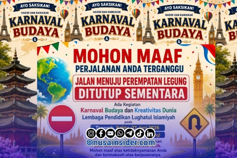 Foto. Flayer Karnaval Budaya Lembaga Pendidikan Lughatul Islamiyah Desa Legung Timur kecamatan Batang-batang Sumenep