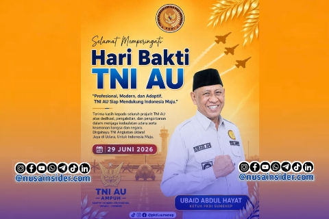 Foto. Flayer Ucapan Selamat Hari Bhakti TNI AU dari Ketua PKDI Sumenep