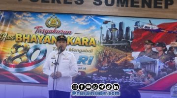 Foto. Bupati Sumenep Dr H Achmad Fauzi wongsojudo, SH.,MH saat Hadir ke Acara Hari Bhayangkara ke-80