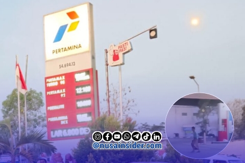Foto. SPBU Ganding Kabupaten Sumenep Madura Jawa Timur dan Penampakan Pemindahan Jerigen ke Mobil Pick Up
