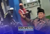 Foto. Tangkapan Layar saat SPBU Kecamatan Ganding lakukan pengisian ke Jerigen dan Foto Presiden Republik Indonesia Prabowo Subianto. 