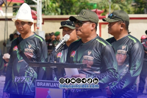 Foto. Gelaran Kerapan sapi Kodim 0827/Sumenep dalam Rangka Hari Ulang Tahun (HUT) ke-60 Korem 084/Bhaskara Jaya.