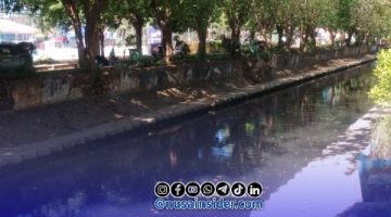 Foto. Kali Marengan Sumenep usai dilakukan Pembersihan oleh Petugas dari PUTR Setempat