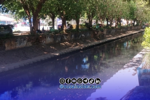 Foto. Kali Marengan Sumenep usai dilakukan Pembersihan oleh Petugas dari PUTR Setempat