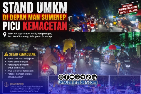 Foto. Kemacetan parah di Depan MAN Sumenep pada Sabtu 11 Juli 2026 Malam