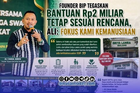 Foto. Founder Bani Insan Peduli (BIP) Ali Zaenal Abidin (Istimewa for nusainsider.com) 