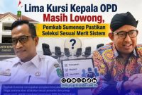 Foto. Bupati Sumenep, Dr H Achmad Fauzi wongsojudo,SH., MH (Kanan), Ir Benny Irawan ST., MT Kepala Badan kepegawaian Pembangunan Sumber daya Manusia (BKPSDM) Sumenep (Kiri) 