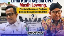 Foto. Bupati Sumenep, Dr H Achmad Fauzi wongsojudo,SH., MH (Kanan), Ir Benny Irawan ST., MT Kepala Badan kepegawaian Pembangunan Sumber daya Manusia (BKPSDM) Sumenep (Kiri)