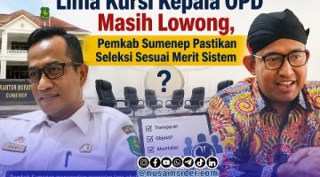 Foto. Bupati Sumenep, Dr H Achmad Fauzi wongsojudo,SH., MH (Kanan), Ir Benny Irawan ST., MT Kepala Badan kepegawaian Pembangunan Sumber daya Manusia (BKPSDM) Sumenep (Kiri) 