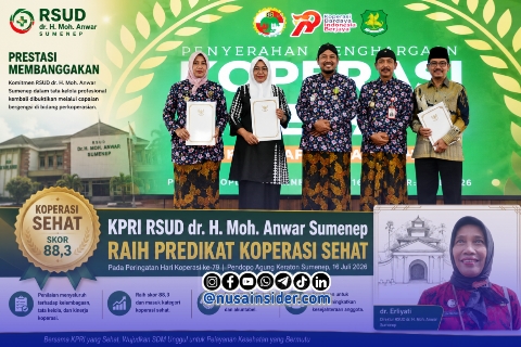 Foto. Torehan Prestasi RSUD Moh Anwar Sumenep, 16 Juli 2026 dari Pemkab setempat. 