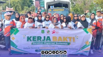 Foto. Kerja Bakti Bersama Dekopinda Kabupaten Sumenep dalam Rangkaian Harkopnas ke-79