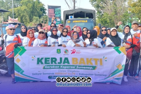 Foto. Kerja Bakti Bersama Dekopinda Kabupaten Sumenep dalam Rangkaian Harkopnas ke-79