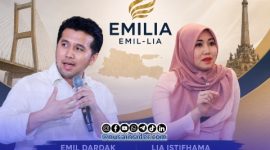 Foto. Lia Istifhama (Kanan), Emil Dardak (Kiri) 