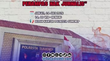 Foto. Flayer Aksi Demonstrasi di Polresta Sumenep