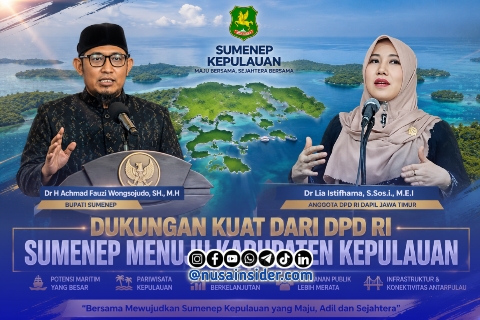Foto. Anggota DPD RI Dr Lia Istifhama, S.Sos.i. M.E.I (Kanan), Bupati Sumenep Dr H Achmad Fauzi Wongsojudo, SH., MH (Kiri) 