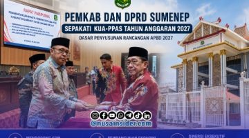 Foto. Kesepakatan Pembahasan KUA PPAS 2027 di Aula Kantor DPRD Sumenep, Kamis 30 Juli 2026