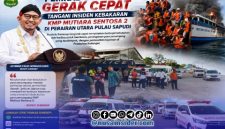 Foto. Kebakaran KMP Mutiara Sentosa 2 di perairan Kepulauan Sapudi Sumenep