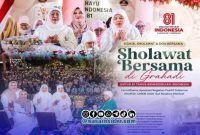 Foto. Anggota DPD/MPR RI, Dr Lia Istifhama bersama Gubernur Jatim Shalawat Bareng di Grahadi