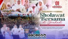 Foto. Anggota DPD/MPR RI, Dr Lia Istifhama bersama Gubernur Jatim Shalawat Bareng di Grahadi