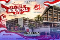 Foto. Tampak Hotel Myze dari Luar dan Dalam Menjelang Hari Kemerdekaan Republik Indonesia ke-81. Istimewa for nusainsider.com/Redaksi