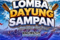 Foto. Crop Flayer Lomba Dayung Sampan di Kepulauan Kangayan - Sumenep