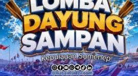 Foto. Crop Flayer Lomba Dayung Sampan di Kepulauan Kangayan - Sumenep