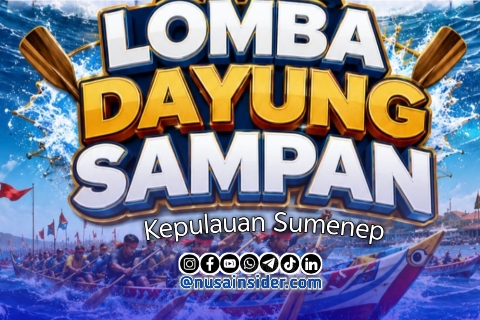 Foto. Crop Flayer Lomba Dayung Sampan di Kepulauan Kangayan - Sumenep
