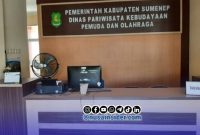 Foto. Tampak Ruang Resepsionis kantor Disbudporapar Sumenep