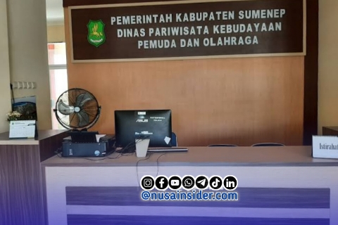 Foto. Tampak Ruang Resepsionis kantor Disbudporapar Sumenep