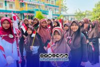 Foto. Peringatan Hari Ulang Tahun (HUT) ke-81 Kemerdekaan Republik Indonesia di lingkungan MTs dan MA Kyai Mudrikah Kembang Kuning. 