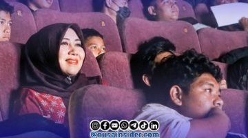 Foto. Anggota DPD RI, Ning Lia Saat nonton bareng Film Istimewa di Surabaya