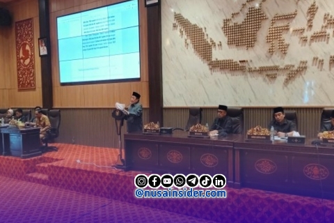 Foto. KH Imam Hasyim, SH.,MH saat menyampaikan Sambutannya di Rapat Pembahasan RAPBD 2026