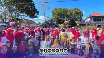 Foto. Karnaval kemerdekaan Lembaga Pendidikan Nahdlatul Atfal Pasean. 