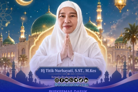 Foto. Flayer Ucapan Selamat Memperingati Maulid Nabi Muhammad SAW 2026 dari Kepala Puskesmas Dasuk