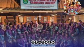 Foto. Kunjungan Bupati Sumenep, Achmad Fauzi wongsojudo SH., MH ke Stan Dinkes P2KB dalam Gelaran MNV & MCF 2026 di GOR A Yani 
