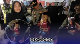 Foto. Tampak Wajah Anak Laki-laki (Malik) memakan Es Krim setelah lebih 40 menit hilang dari Pangkuan Kakaknya dalam Gelaran Madura culture Festival 4 2026