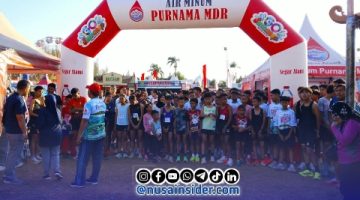 Foto. Ribuan Peserta tampak antusias Mengikuti Go Sumenep Purnama Fun Run 2026 dalam Gelaran Madura Culture Festival #4 di GOR A Yani