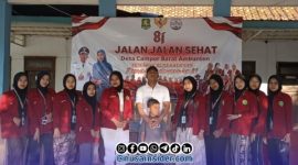 Foto. Jalan-jalan Sehat KPM STIT Aqidah Usymuni di Desa Campor kecamatan Ambunten Sumenep
