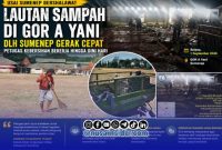Foto. Petugas DLH Sumenep saat melakukan Sterilisasi sampah usai kegiatan Sumenep Bershalawat bersama PT Arinna Makmur Sejahtera dan Cinta Nabi 
