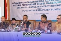 Foto. Serah Terima Satuan Pembangkit Diesel dari SKK Migas - Kei ke Pemkab Sumenep