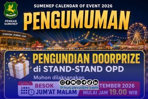 Foto. Pengumuman Pembongkaran Stan Pameran Pembangunan Madura Culture Festival #4 (MCF#4) 2026 di GOR A Yani Sumenep