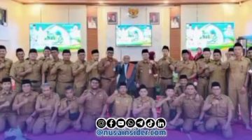 Foto Bersama ASN Badan perencanaan pembangunan daerah (Bappeda) Sumenep usai kegiatan Maulid Nabi dan Santunan Anak Yatim