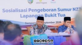 Foto. Rencana pengeboran sumur pengembangan di Lapangan Bukit Tua kepada Pemerintah Kabupaten Sampang dan masyarakat setempat oleh skkmigas - Searah ketapang II Ltd 