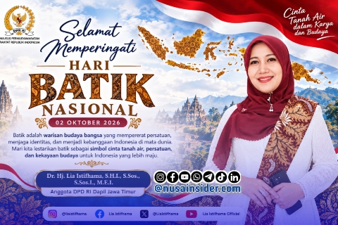 Foto. Hari Batik Nasional 2 Oktober 2026 dari DPD/MPR RI Ning Lia