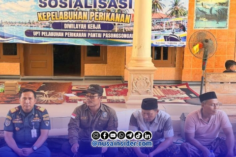 Foto. Sosialisasi Kepelabuhanan Perikanan Bersama KSOP Kelas IV Kalianget Sumenep di Desa Tanjung kecamatan Saronggi