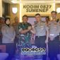 Foto. ke polresta SUMENEP bersama Anggotanya saat Memberikan kejutan kepada Dandim 0827/Sumenep dalam Momentum HUT ke-81 TNI di Makodim setempat