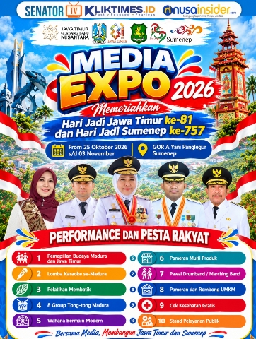 Foto. Flayer Media Expo 2026 Media KlikTimes dan NusaInsider dalam Rangka Hari Jadi Jawa Timur ke-81 dan Sumenep ke-757